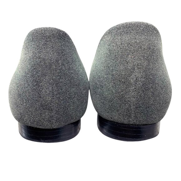 3.1 Phillip Lim Devon Iridescent‎ Leather Gray Suede D'Orsay Flats - Picture 8 of 12